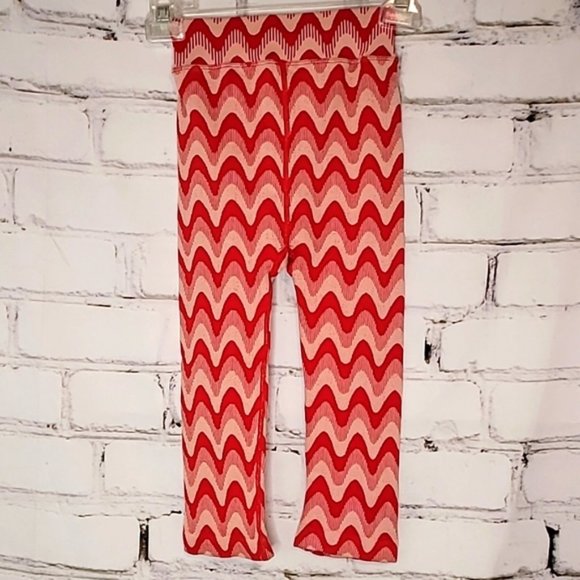 NWOT! Free People FP Movement Red Wave Yoga Leggings Size Extra Small / Small - Picture 1 of 6